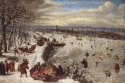 VALKENBORCH, Lucas van View of Antwerp with the Frozen Schelde tg Germany oil painting reproduction